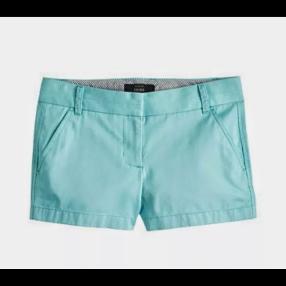 JCrew teal blue chino shorts